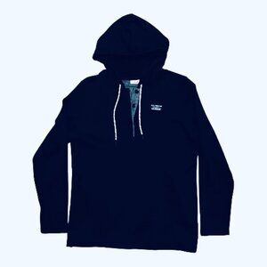 LL Bean Women's Dark Navy LIghtweight Pullover Hoodie Size M